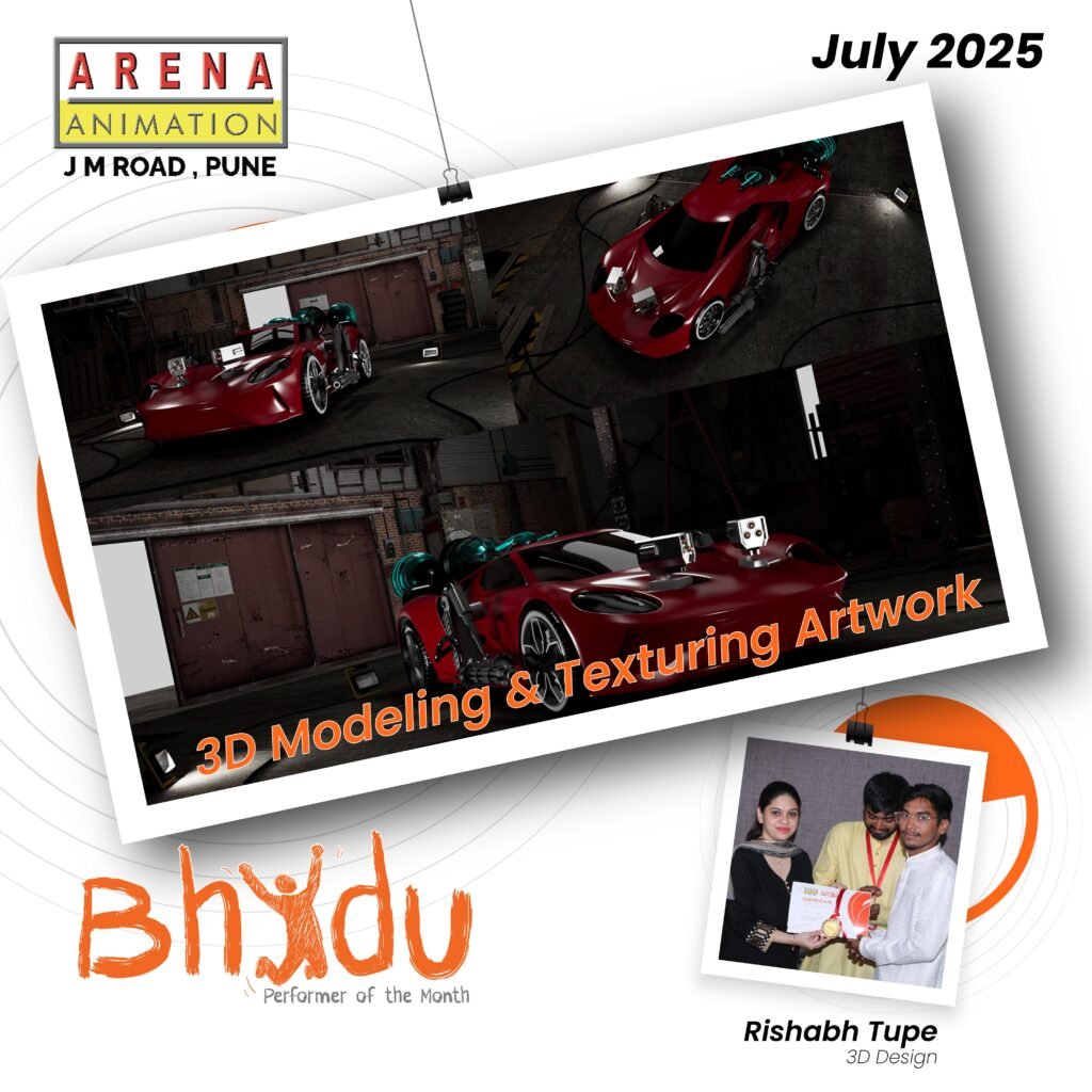 VFX students working on CGI project at Arena Animation JM Road Pune